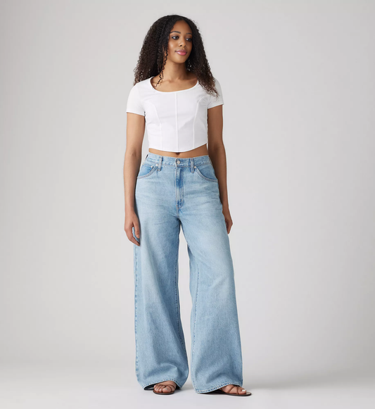 Adjustable Womens Cinch Baggy Jeans