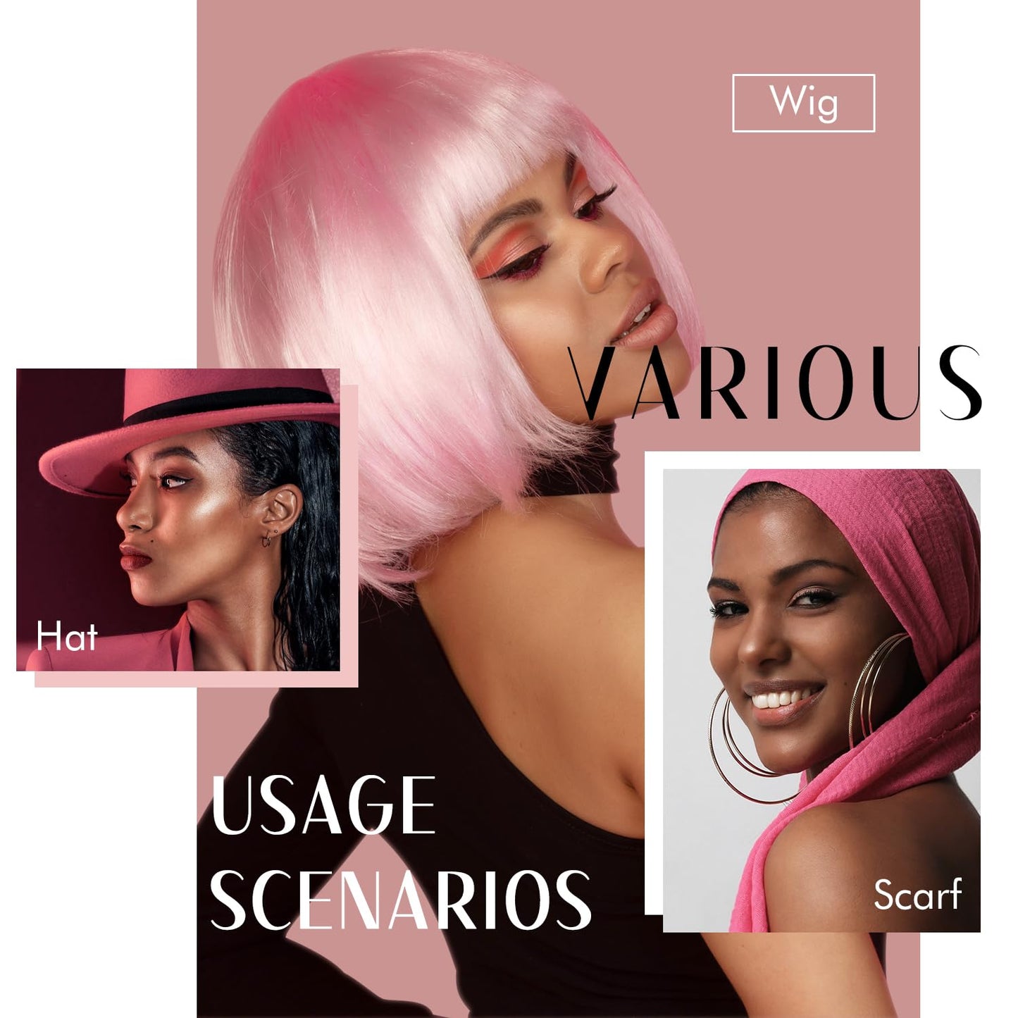 Wide Wig Grip Headband, Wig Grip Band for Securing, Nude, 1 Piece