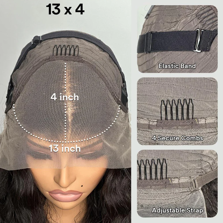 Natural Hairline Side Parted Slightly Curly 13×4 Lace Frontal Bob Wig
