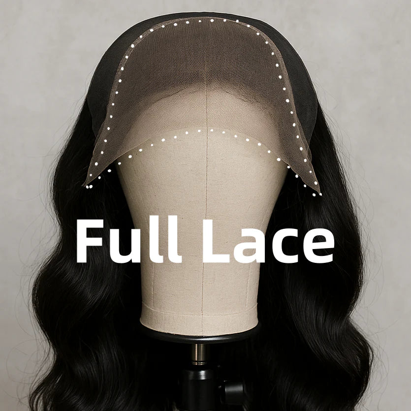 Full Lace Honey Blonde Highlighted/Black Pin Curly Finger Wave Short Glueless Wig
