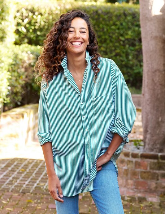 SHIRLEY Green Stripe, Superluxe
