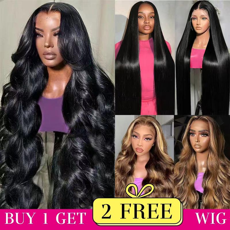 [Combo sale 26"&22"&22"] buy 1 get 3 wig" 26Inch 13x4 Curly Wave Hair Lace Front Wigs + 5x5 22Inch Straight Human Hair Hair+ 22Inch Body Wave Human Hair Hair Pre Plucked HD Transparent Lace Frontal Human Hair Wigs 180% Density