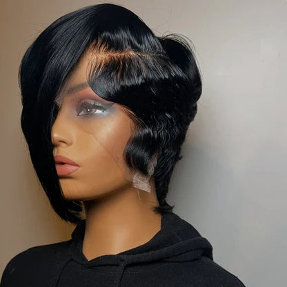 Coracrown Natural Realistic Lace Glueless Side Parted Bob Wig