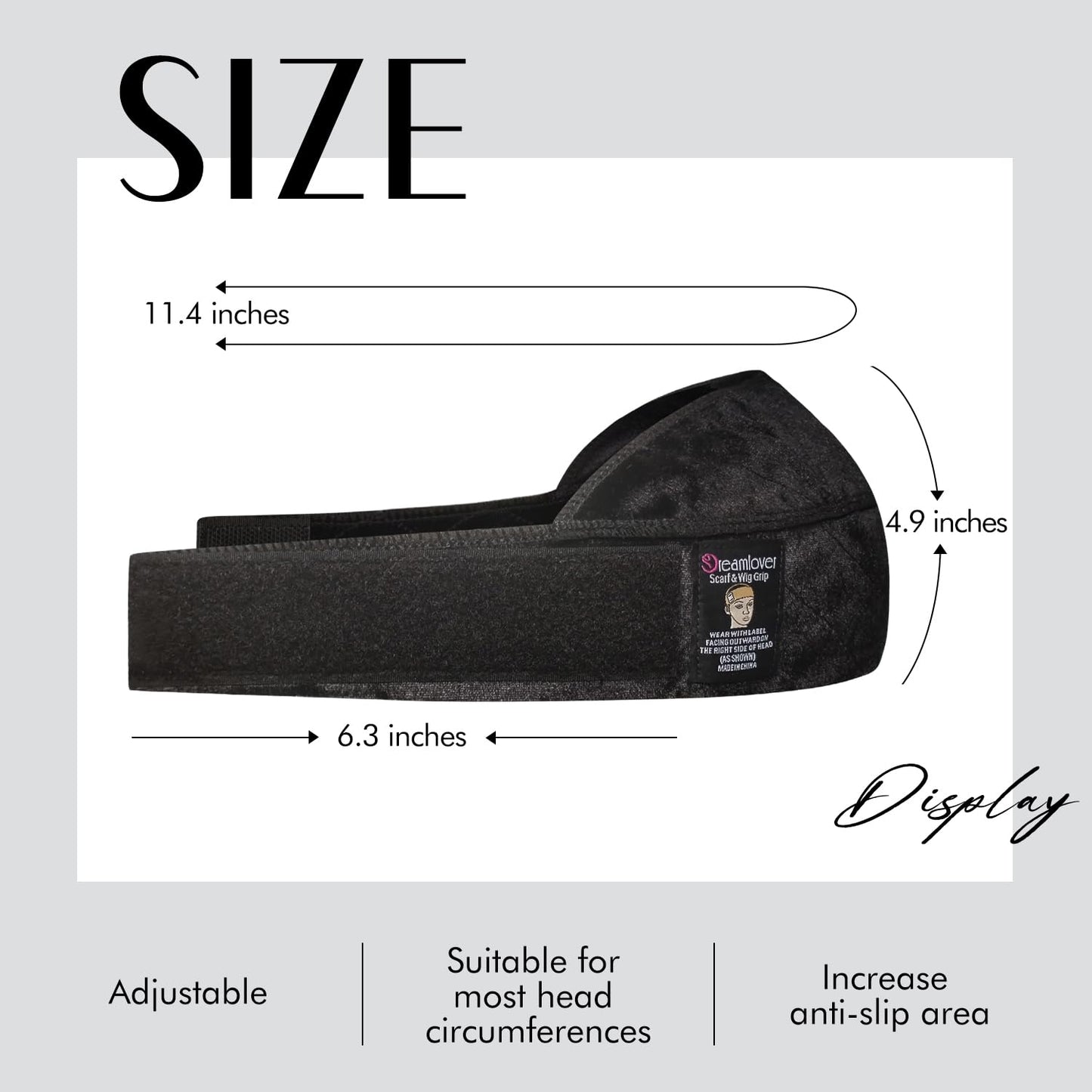 Wide Wig Grip Headband, Wig Grip Band for Securing, Nude, 1 Piece