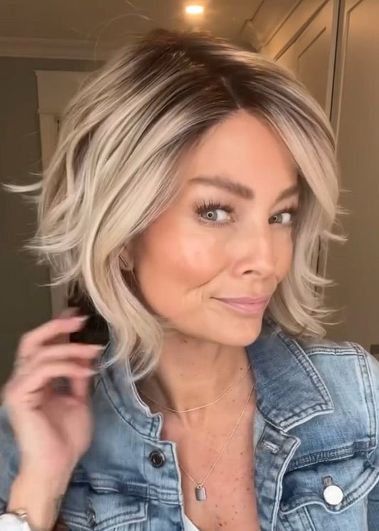NEW! A-line Bob with waves wig
