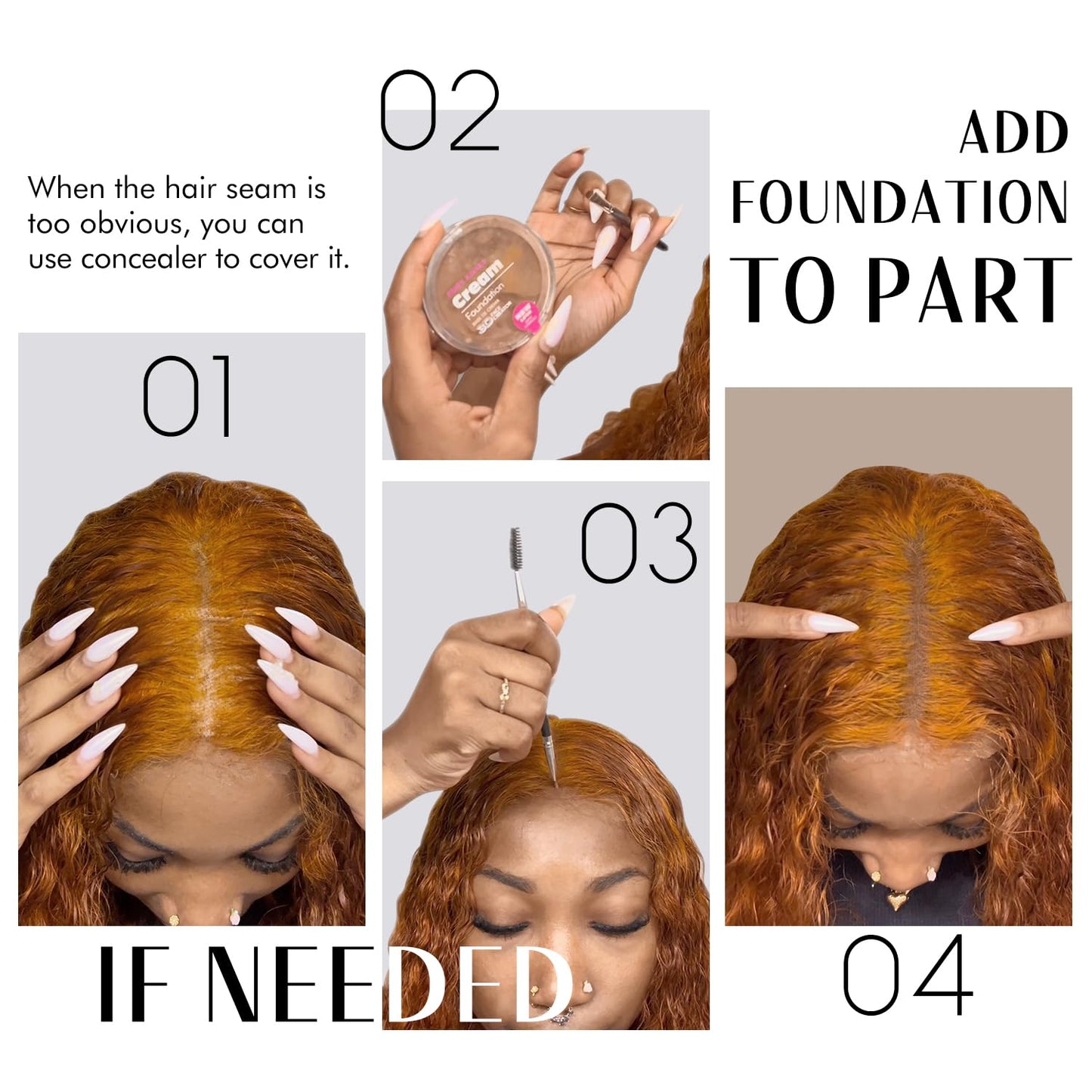 Wide Wig Grip Headband, Wig Grip Band for Securing, Nude, 1 Piece