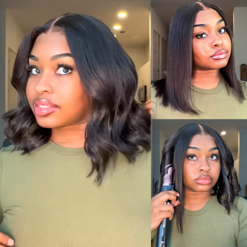 Flash Sale Yaki Straight 6x4.5/4x4/13x6 HD Transparent Pre-Cut Lace Frontal Human Hair Wig Affordable Natural Look Wigs