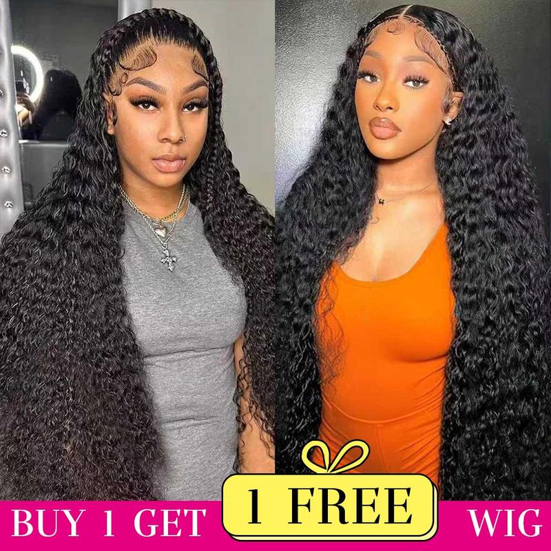 [Combo sale 26"&22"&22"] buy 1 get 3 wig" 26Inch 13x4 Curly Wave Hair Lace Front Wigs + 5x5 22Inch Straight Human Hair Hair+ 22Inch Body Wave Human Hair Hair Pre Plucked HD Transparent Lace Frontal Human Hair Wigs 180% Density