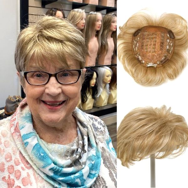 HOT SALE🔥SHORT WOMAN HAIR TOPPERS With Bangs|From thin to thick in seconds