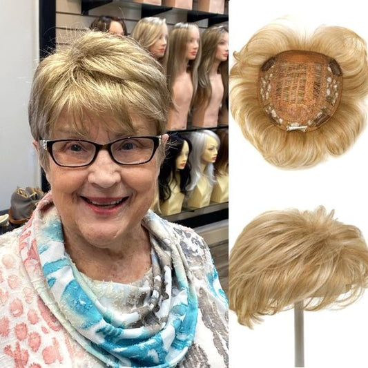 HOT SALE🔥SHORT WOMAN HAIR TOPPERS With Bangs|From thin to thick in seconds