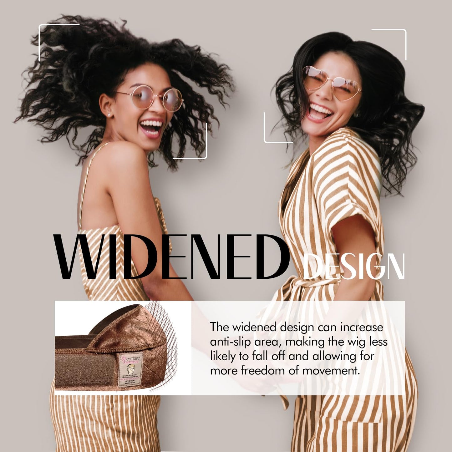 Wide Wig Grip Headband, Wig Grip Band for Securing, Nude, 1 Piece