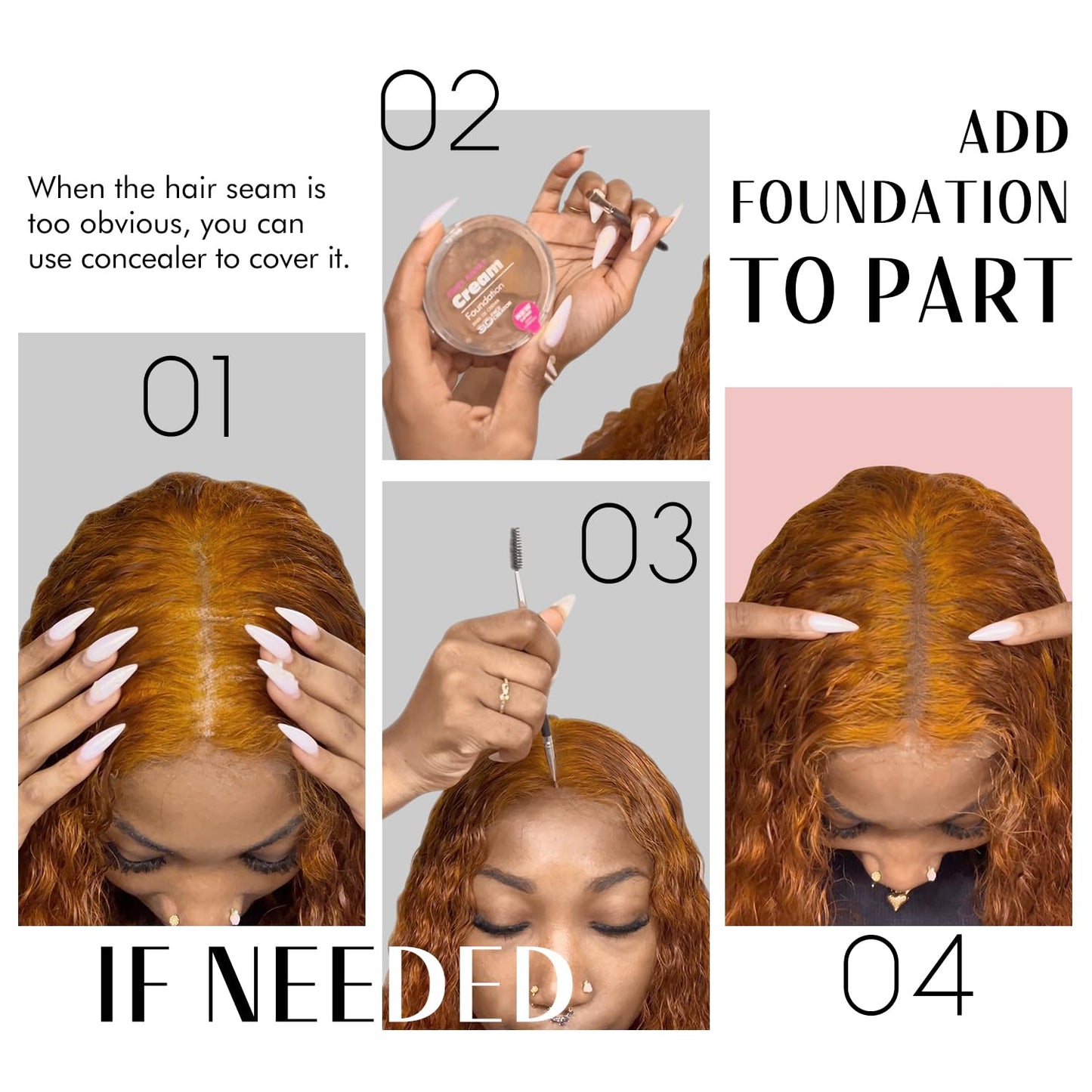 Wide Wig Grip Headband, Wig Grip Band for Securing, Nude, 1 Piece