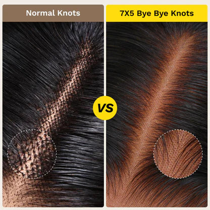 Sunber 7x5 Bye Bye Knots Wigs Jerry Curly Pre-Cut Lace Human Hair Wigs Bleached Knots With Baby Hair