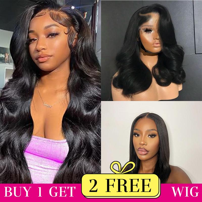 [Combo sale 26"&22"&22"] buy 1 get 3 wig" 26Inch 13x4 Curly Wave Hair Lace Front Wigs + 5x5 22Inch Straight Human Hair Hair+ 22Inch Body Wave Human Hair Hair Pre Plucked HD Transparent Lace Frontal Human Hair Wigs 180% Density