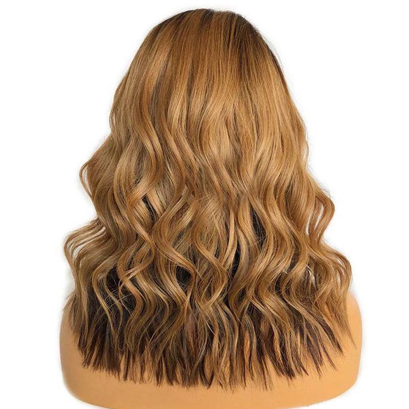 Blonde Color Wave Curly Bob Lace Frontal Wig