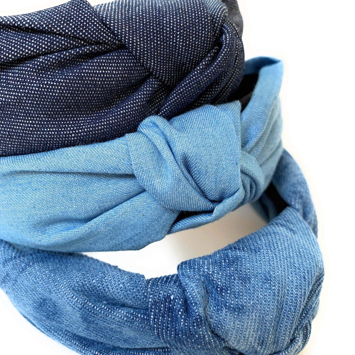 Blue Denim Top Knotted Headband