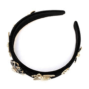 Bee Jeweled Headband (Black)