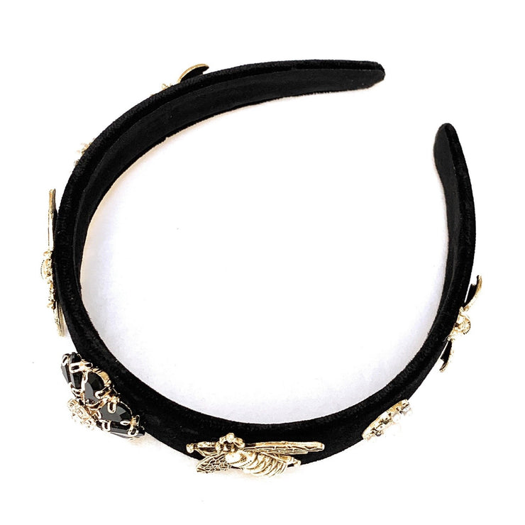 Bee Jeweled Headband (Black)