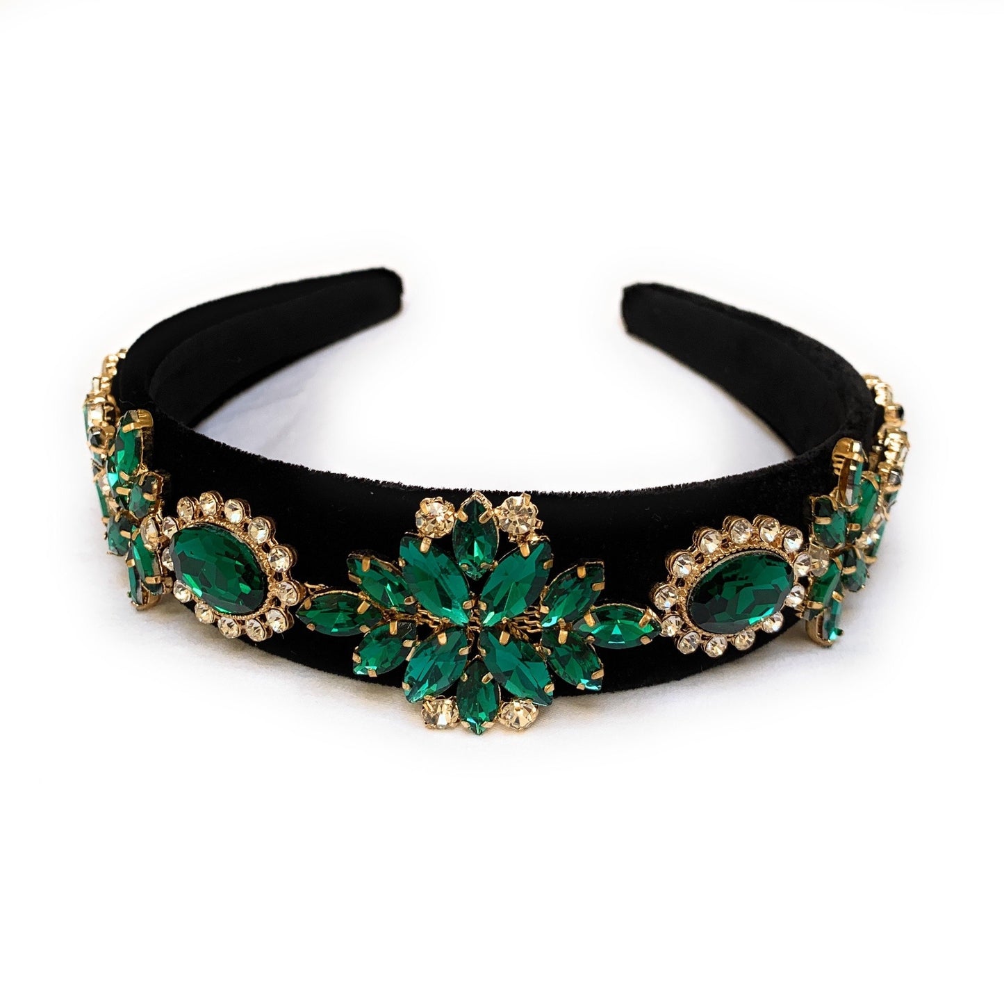 Bella Jeweled Headband (Emerald)