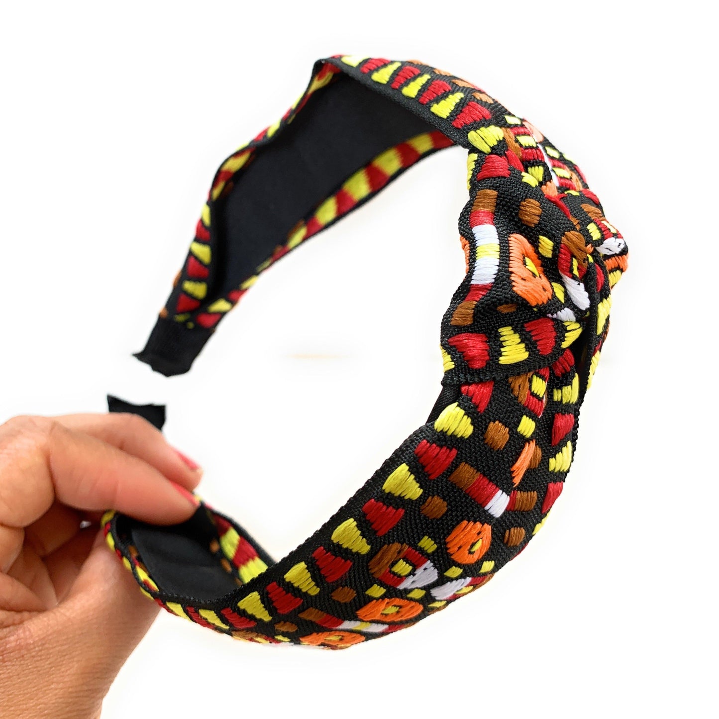 Embroidered Knot Headband (Izel)
