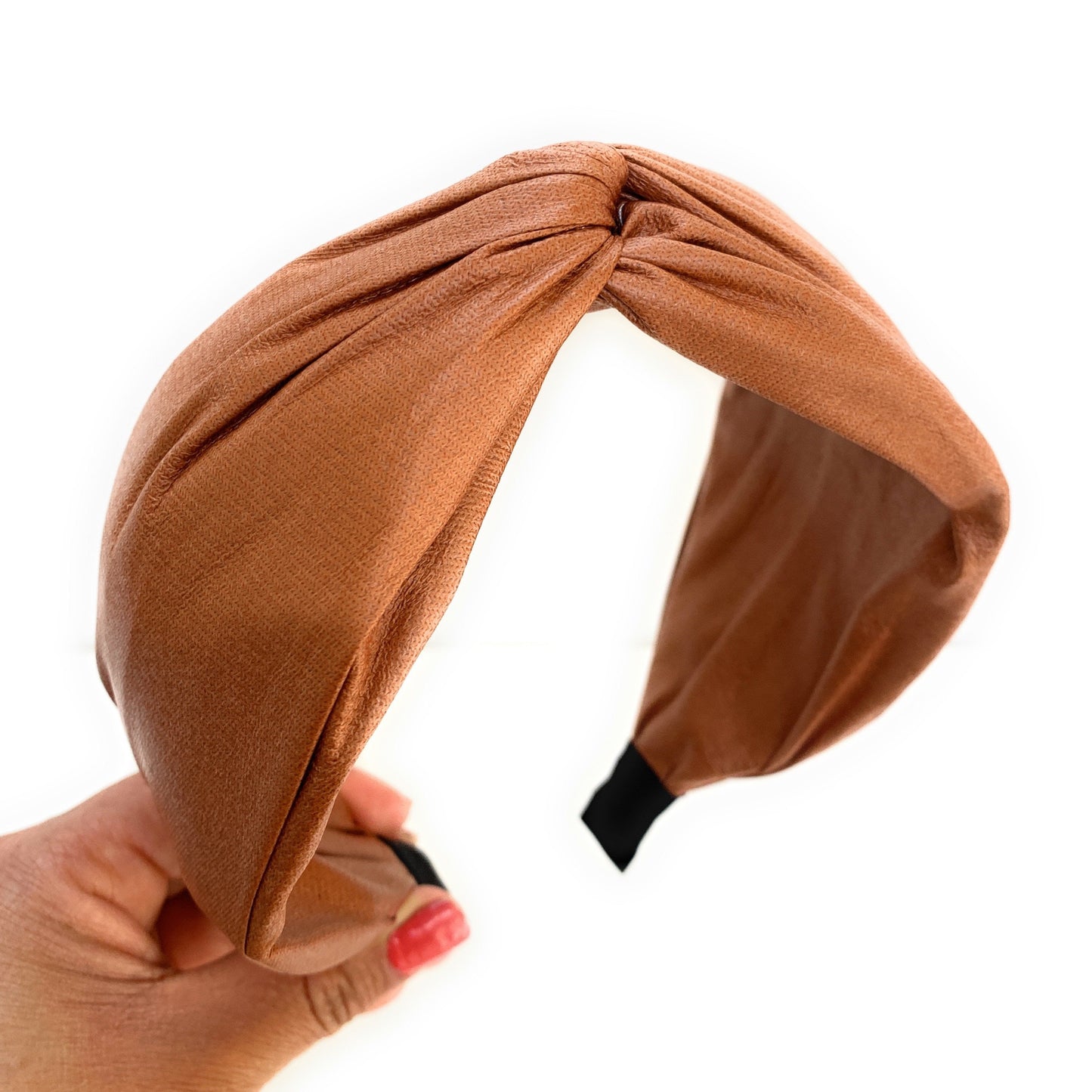 Faux Leather Twist Headband