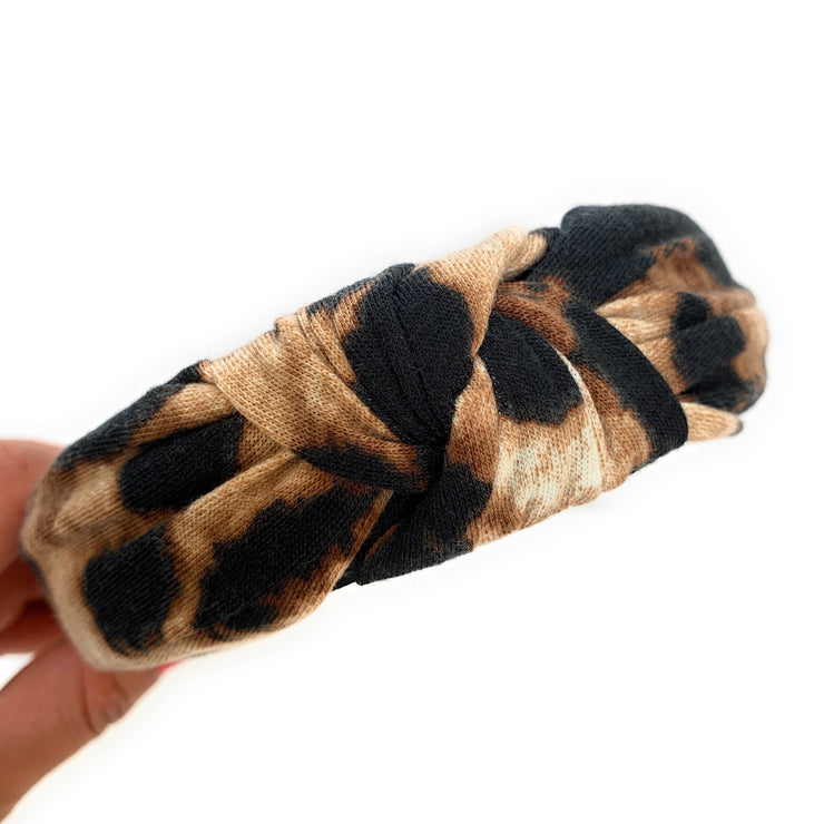 Leopard Top Knot Headband