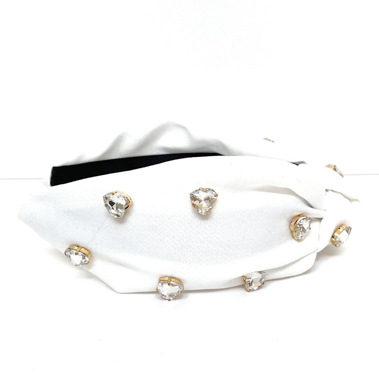 White Satin Knot Headband