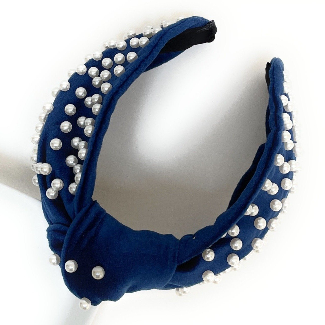 Velour Pearl Knot Headband