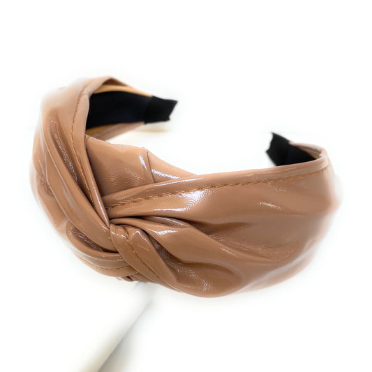 Effie Faux Leather Twist Headband