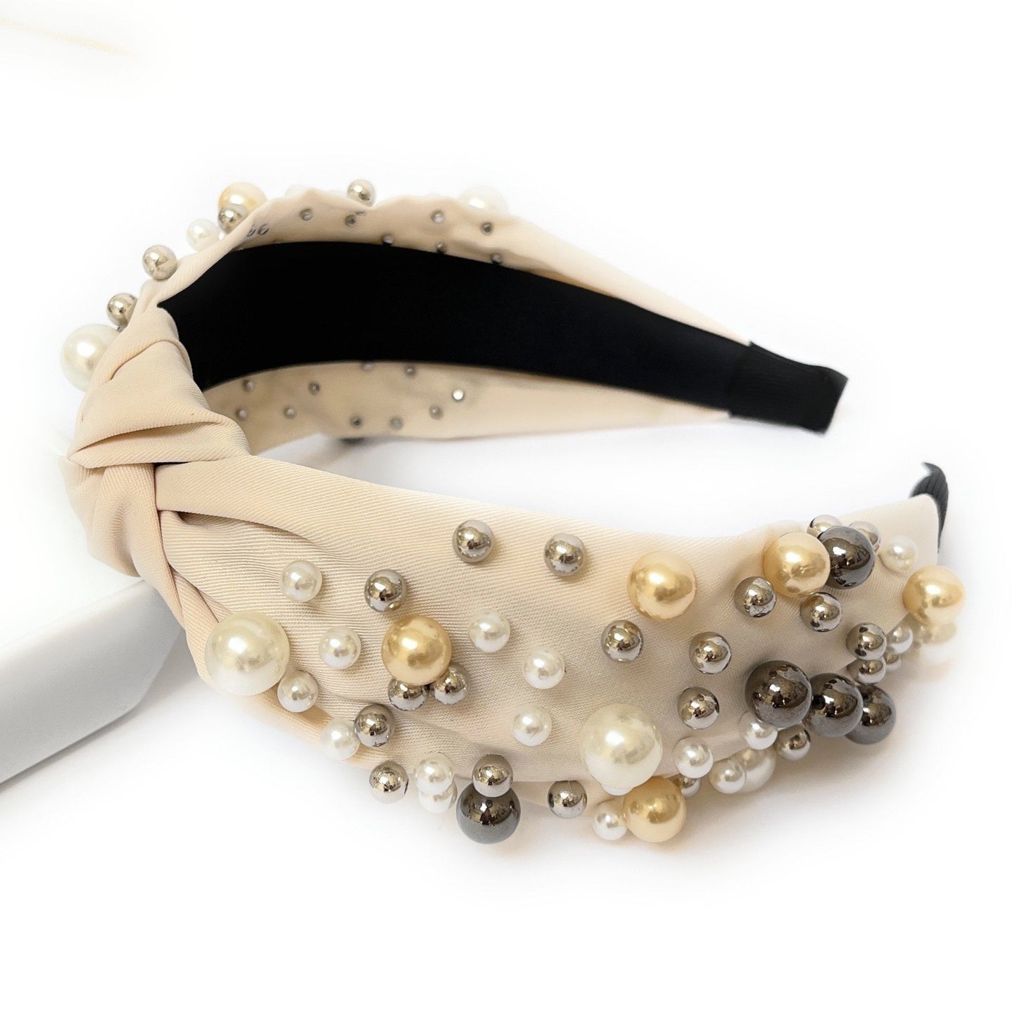 Pearl Cluster Knot Headband (more Colors)