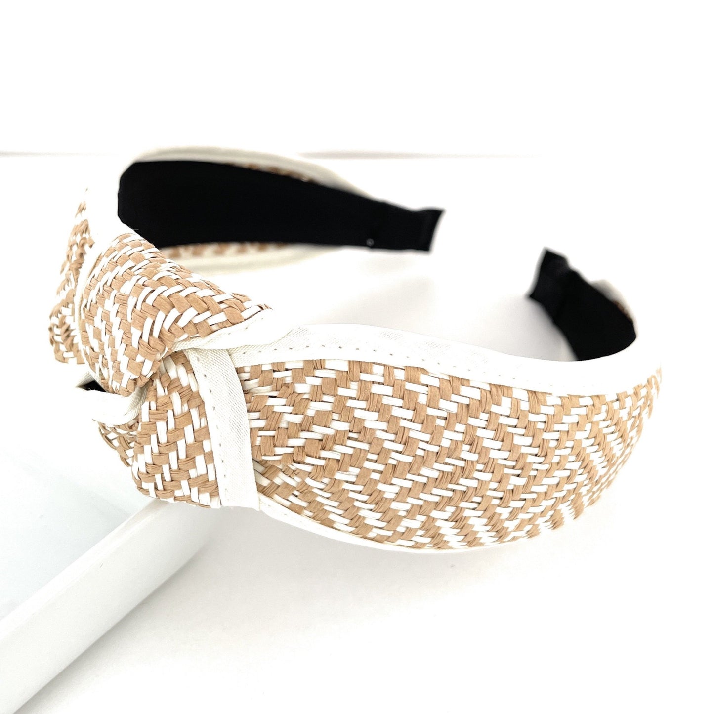 Top Knot Raffia Woven Headband